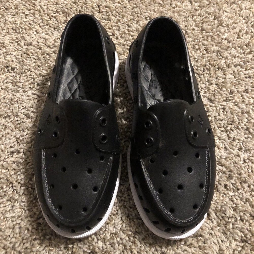 sperry top sider women size 5M black float Shoes Non Marking 61973